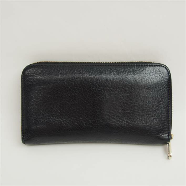 Chloeクロエカーフリボン付きラウンドジップ長財布【中古】