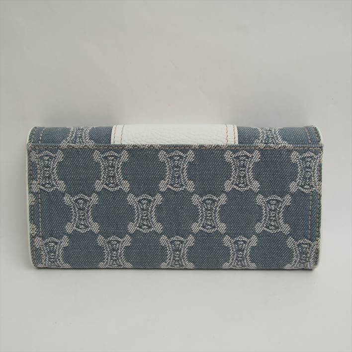 CELINEセリーヌマカダムラインデニム長財布【中古】