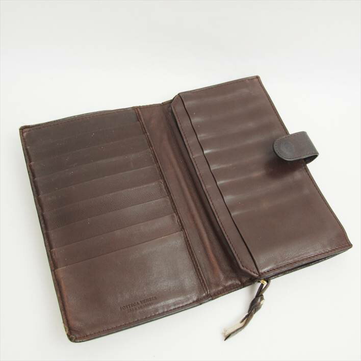 BottegaVenetaボッテガヴェネタイントレチャートコンチネンタルウォレット【中古】