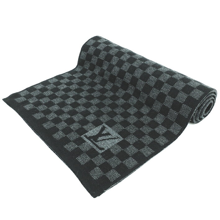 【返品OK】 ルイヴィトン マフラー エシャルプ・プティ ダミエ 旧 ダミエ M70028 カラー グラフィット ブランド LOUIS VUITTON ギフト プレゼント 送料無料 新品同様 中古のサムネイル