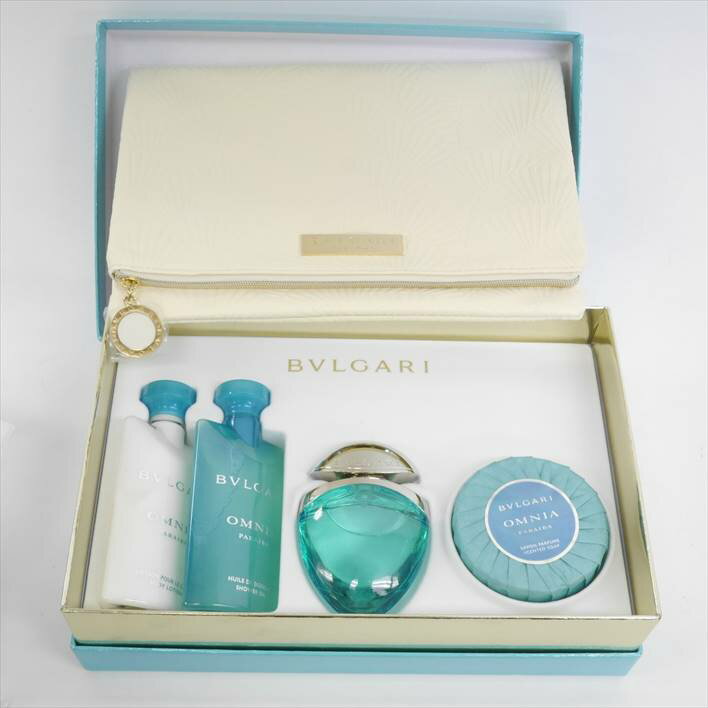 BVLGARIブルガリオムニアPARAIBAバスセットポーチ付き【未使用アウトレット】