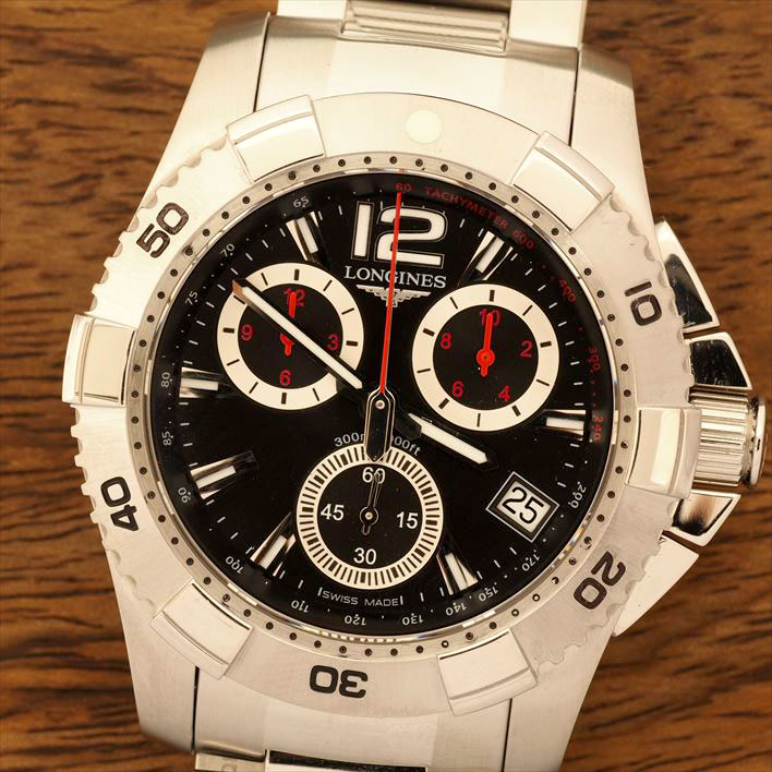 LONGINESロンジンハイドロコンクエストクロノグラフ腕時計中古