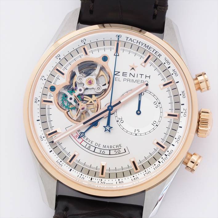 ZENITHゼニスクロノマスターオープンパワーリザーブ51.2080.4021/01.C494【未使用中古】
