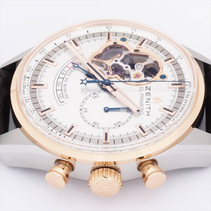 ZENITHゼニスクロノマスターオープンパワーリザーブ51.2080.4021/01.C494【未使用中古】