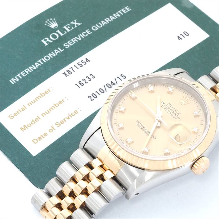 ROLEXロレックスデイトジャスト16233G【新品仕上げ済み・中古】