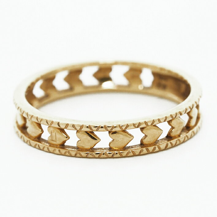 【返品OK】 スタージュエリー 指輪 リング ハートデザイン 透かしリング 18金イエローゴールド 7号 ブランド STAR JEWELRY ギフト プレゼント 送料無料のサムネイル