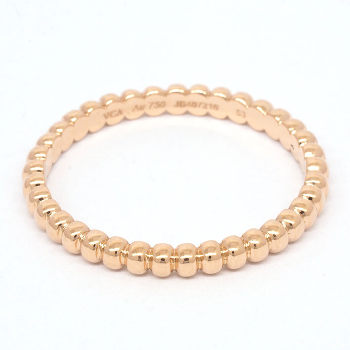 【返品OK】【新品仕上げ済み】ヴァンクリーフ&アーペル ペルレ ゴールドパール リング スモールモデル K18PG 53【指輪】のサムネイル