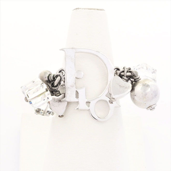 【返品OK】クリスチャン ディオール ロゴ ハート 約12号【指輪】