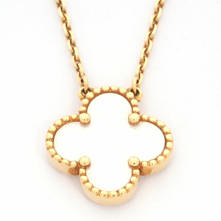 【返品OK】 ヴァンクリーフ&アーペル ヴィンテージアルハンブラ マザーオブパール K18YG【ペンダント】のサムネイル