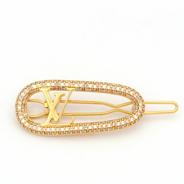 【スーパーSALE限定価格】【返品OK】【美品】ルイヴィトン マイLVチェーンストラスヘアクリップ ライン..