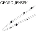 ジョージジェンセン 2連 ロング ネックレス オニキス シルバー 100cm GEORG JENSEN【中古】13211