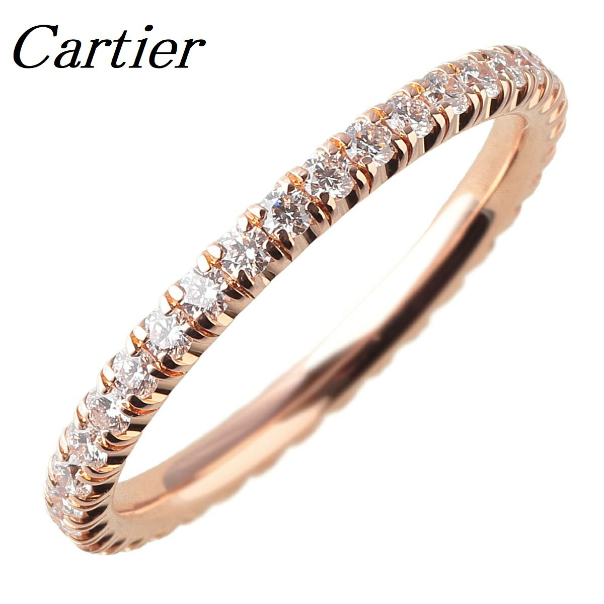 カルティエ エタンセル ダイヤ リング フルエタニティ #50 幅2.0mm 750PG フルサークル 箱 新品仕上げ済 Cartier【中古】13803のサムネイル