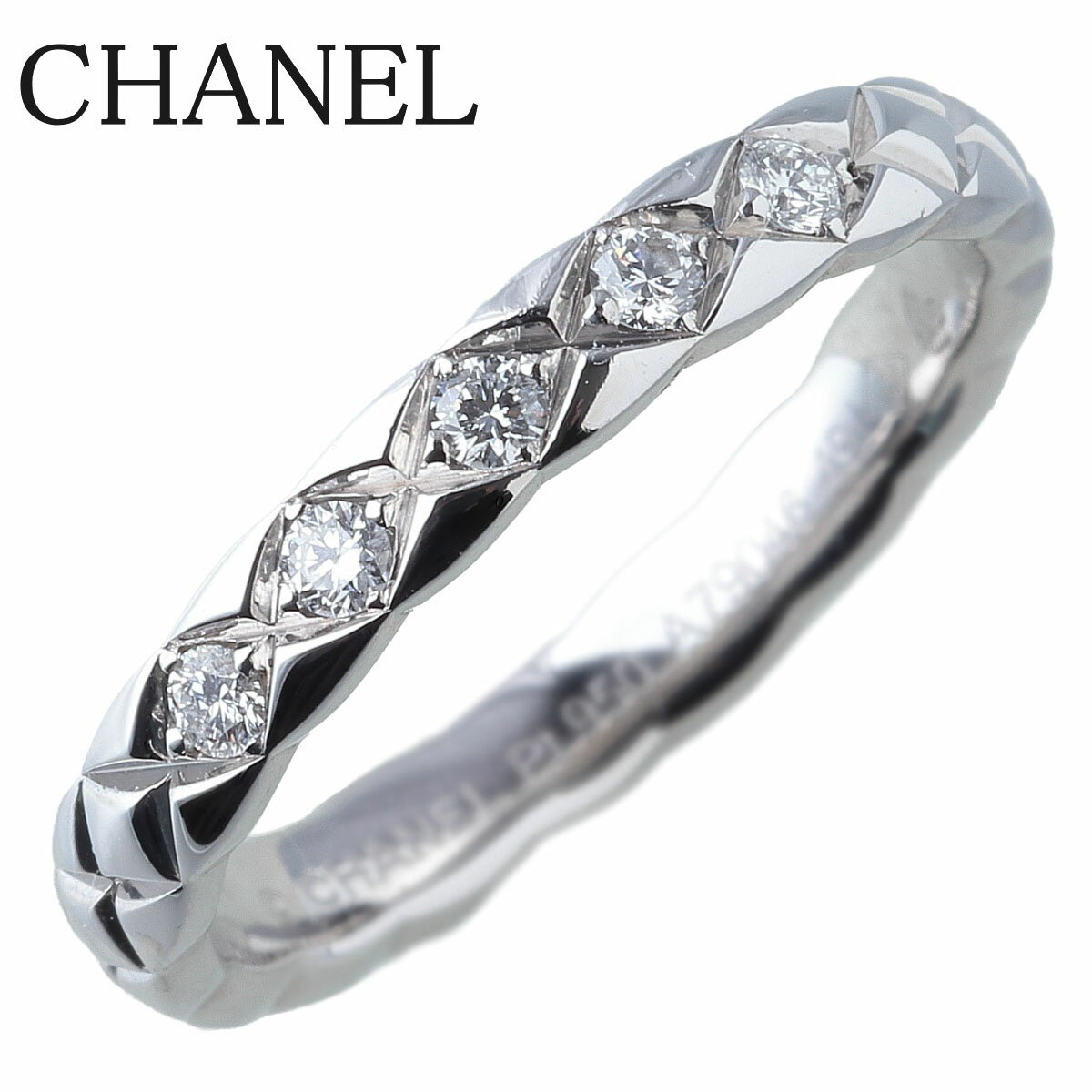 シャネル ココクラッシュ ダイヤ リング スモール #49 PT950 5PD 幅2.8mm 新品仕上げ済 CHANEL【中古】14834のサムネイル