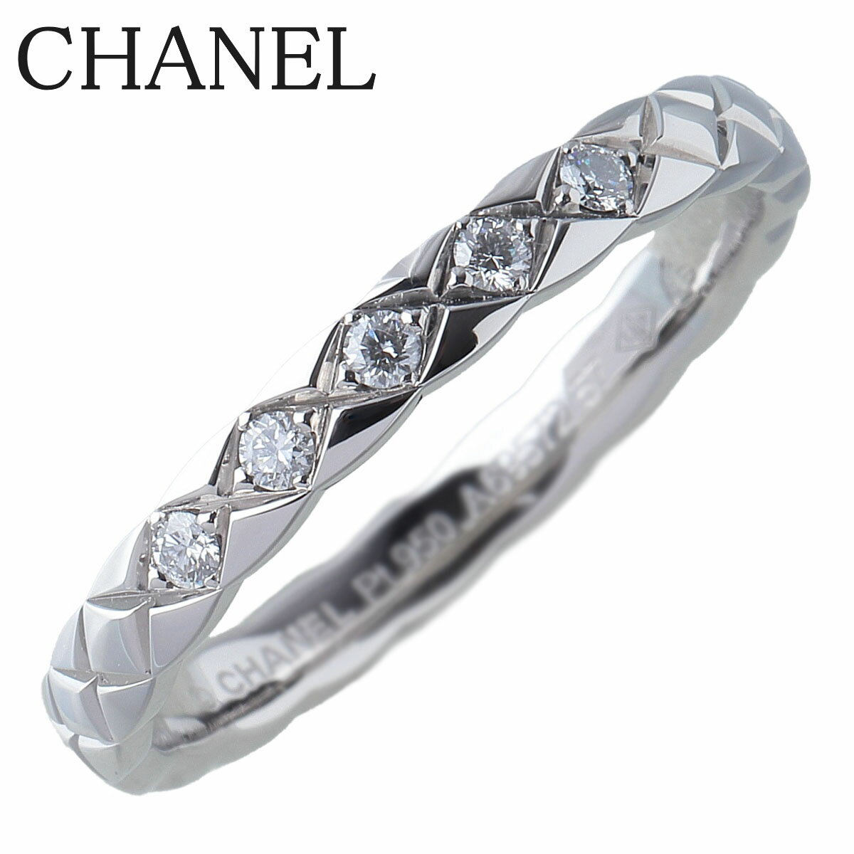 シャネル ココクラッシュ ダイヤ リング スモール #57 PT950 5PD 幅2.8mm 保証書（2021年） 箱 新品仕上げ済 CHANEL【中古】15750のサムネイル