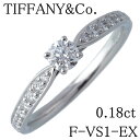 eBt@j[ _C O n[j[ _C0.18ct F-VS1-EX 9 PT950  Ӓ菑 Vidグ TIFFANYyÁz16088