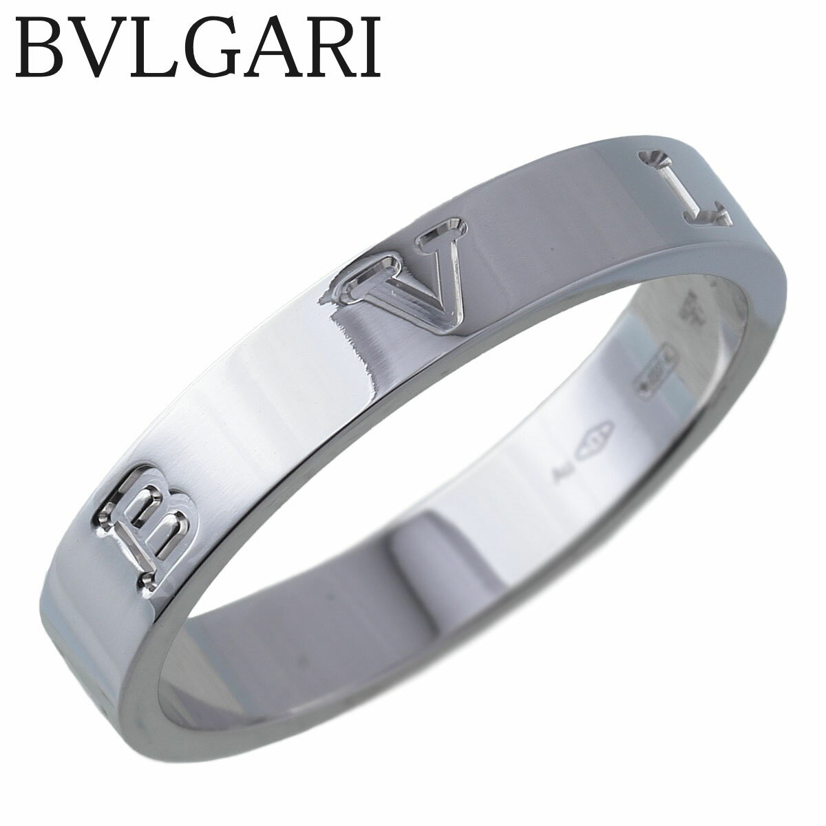 ブルガリ ビーゼロワン エッセンシャル バンド リング #58 B-zero1 AU750WG 新品仕上げ済 BVLGARI【中古】16528