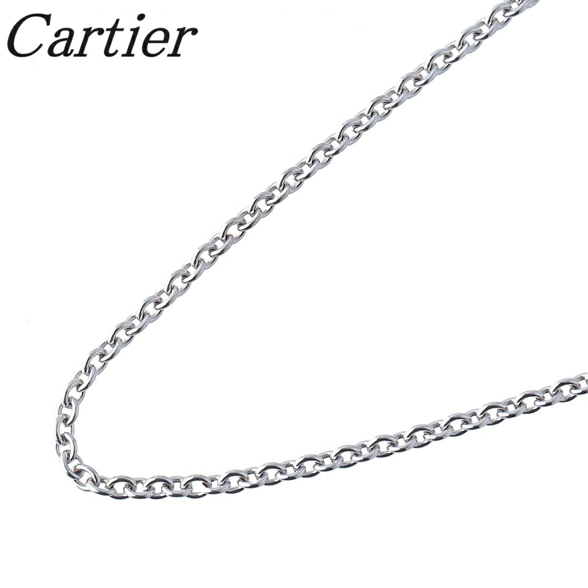 カルティエ フォルサチェーン ネックレス 42cm 750WG 保証書(2004年) 新品仕上げ済 Cartier【中古】15851