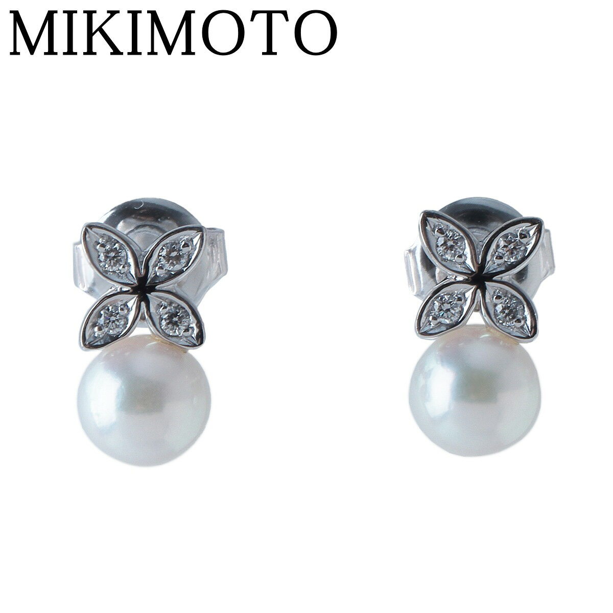 MIKIMOTO 3粒ダイアのピアス 楽天市場】ミキモト ダイヤ ピアスの通販
