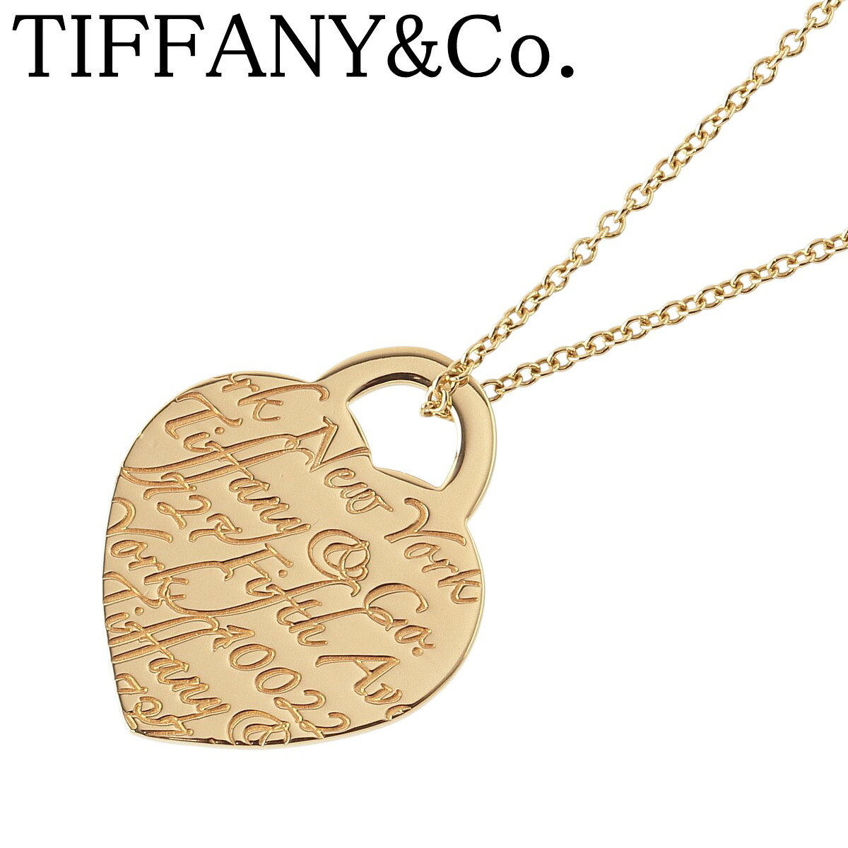 ティファニー ノーツ ハート ネックレス 41cm 750YG 新品仕上げ済 TIFFANY【中古】23709のサムネイル