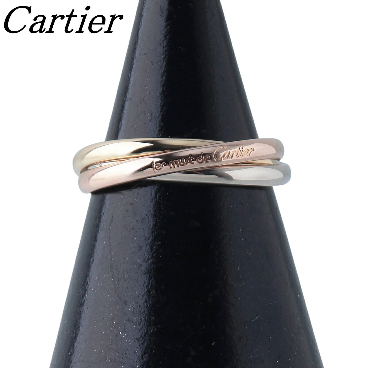良品☆Cartier【カルティエ】750 k18 トリニティリング☆52サイズ☆約 