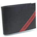 エンポリオ・アルマーニ EMPORIO ARMANI 二折財布小銭入付き Y4R165 YQ12V 80681BLACK-BLACK EAGLES ブラック wallet-01 メンズ tcld-bhsn