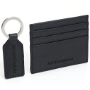 エンポリオアルマーニ エンポリオアルマーニ EMPORIO ARMANI カードケース キーリング ギフトセットY4R382 Y068E 80001BLACK ブラック gsm-6 メンズ tcld-bhsn