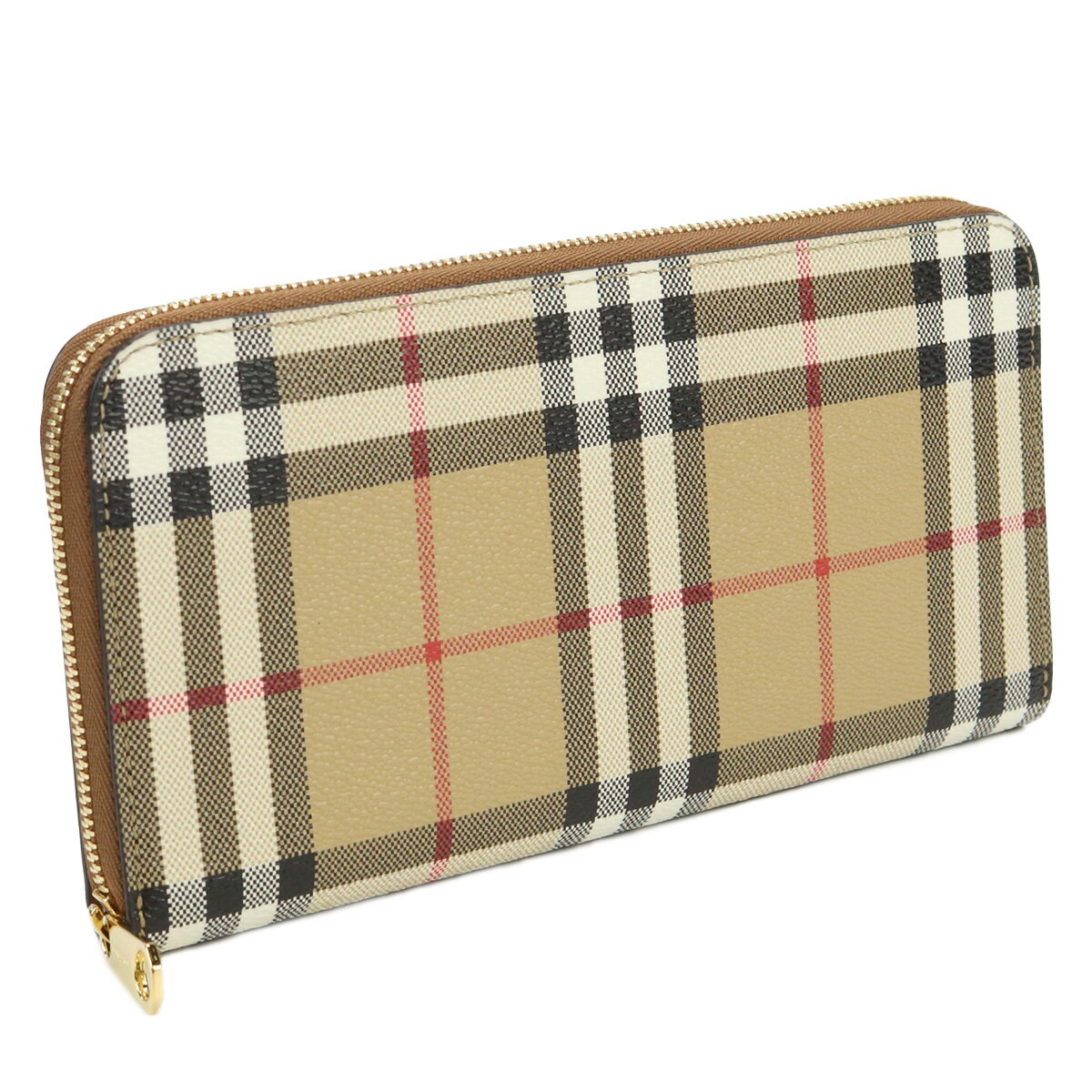 バーバリー 長財布 レディース バーバリー BURBERRY 長財布ラウンドファスナー チェック 8070598 A9534VINT CHCK-BRIR BROWN ベージュ wallet-01 tcld-bhsn