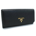 プラダ 長財布 レディース プラダ PRADA 財布 二つ折り 長財布 小銭入れ付き 1MH132 QWA F0002 NERO ブラック 【財布 サフィアーノ メタル】 レディース tcld-bhsn