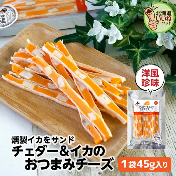 チーズ おつまみ チェダー&イカのおつまみチーズ 45g 送料無料 おやつ お試し チーズ レッドチェダーチーズ たらチーズ 鱈チーズ ポイント消化 おやつ い...