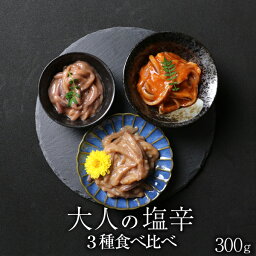 いか塩辛 おかず 大人の塩辛 3種食べ比べ 300g 100g×3P おつまみ 珍味 お酒のおつまみ お酒のあて