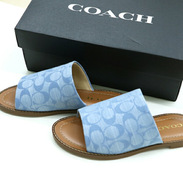 コーチ コーチ サンダル ファッション小物 COACH Hazel Sandal In Signature Chambray CI108/CFL-6 レディース US サイズ6　約23.5cm TCLD3104