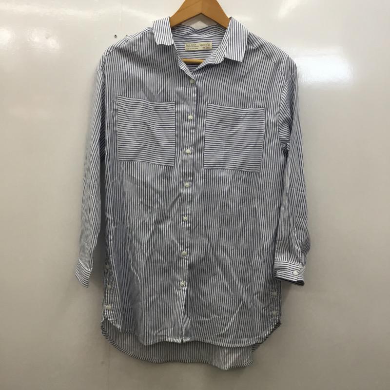 ZARA ザラ 長袖 シャツ、ブラウス Shirt, Blouse カジュアルシャツ ストライプ【USED】【古着】【中古】10023530