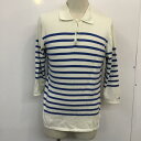 DELUXE デラックス 七分袖 ポロシャツ Polo Shirt ボーダー【USED】【古着】【中古】10023677(4)