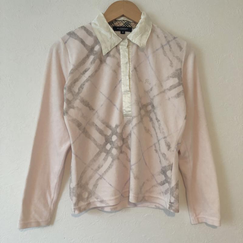 Burberry London バーバリーロンドン 長袖 ポロシャツ Polo Shirt コーデュロイカットソー サテン【USED】【古着】【中古】10029156