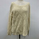 MAJESTIC LEGON マジェスティックレゴン 長袖 ニット、セーター Knit, Sweater ひし形模様編み【USED】【古着】【中古】10031997