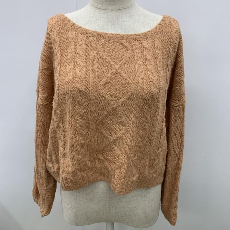 dazzlin ダズリン 長袖 ニット、セーター Knit, Sweater 無地 ケーブル編み【USED】【古着】【中古】10032005