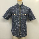 WILD THINGS ワイルドシングス 半袖 シャツ、ブラウス Shirt, Blouse クライマー プリント シャンブレー シャツ チロリアンテープ【USED】【古着】【中古】10038120