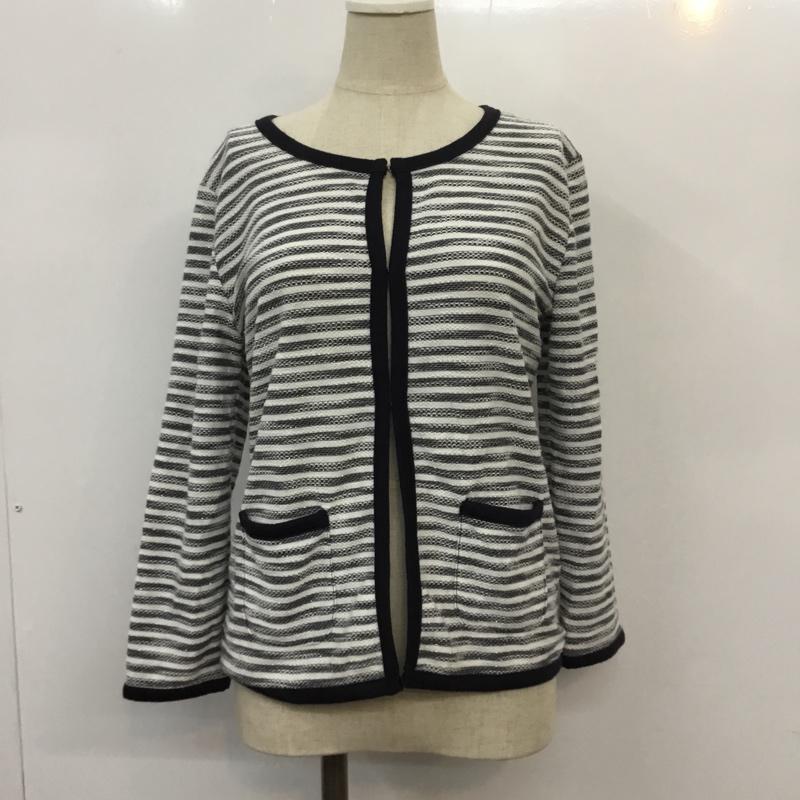 index インデックス 長袖 カーディガン Cardigan ボーダー ラメ【USED】【古着】【中古】10042483