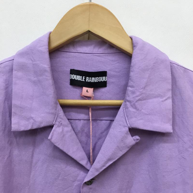 DOUBLE RAINBOUU ダブルレインボー 半袖 シャツ、ブラウス Shirt, Blouse レーヨン リネン 半そでシャツ【USED】【古着】【中古】10055433