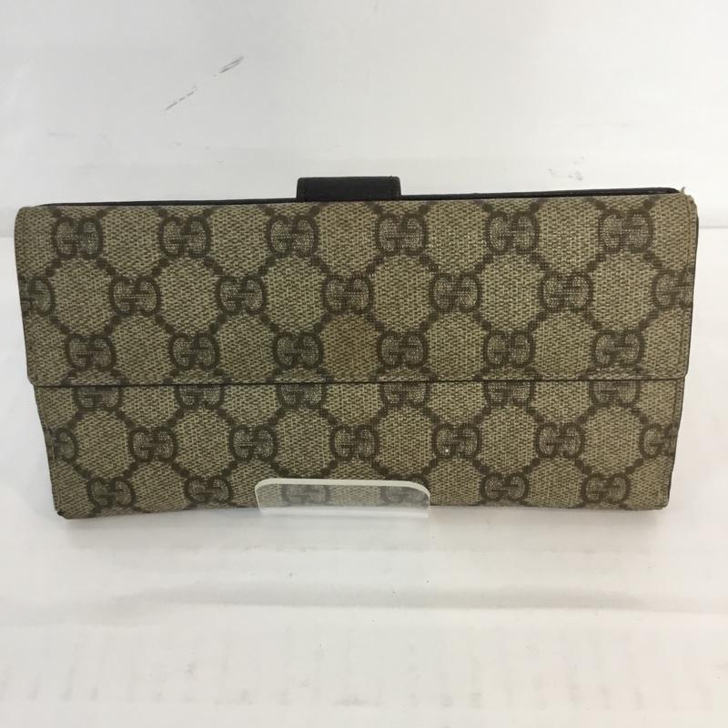 GUCCI グッチ 長財布 財布 Wallet Long Wallet GGスプリーム Wホック長財布 115046【USED】【古着】【中古】10056044