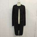 ZARA ザラ 長袖 カーディガン Cardigan 2712 158 800 スタッズ ガウン ノーカラー フェイクフェイクスウェード【USED】【古着】【中古】10067412