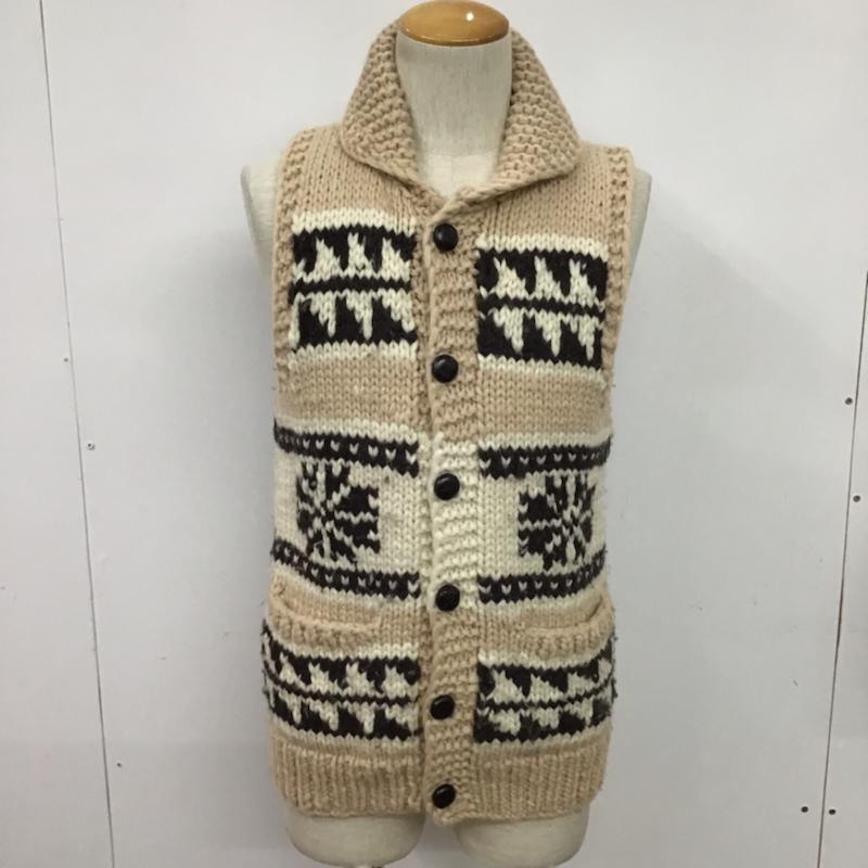 美品 KANATA カナタ カウチン ニットベストカナダ製 厚手 W 美品 KANATA カナタ カウチン ニットベストカナダ製 厚手 W