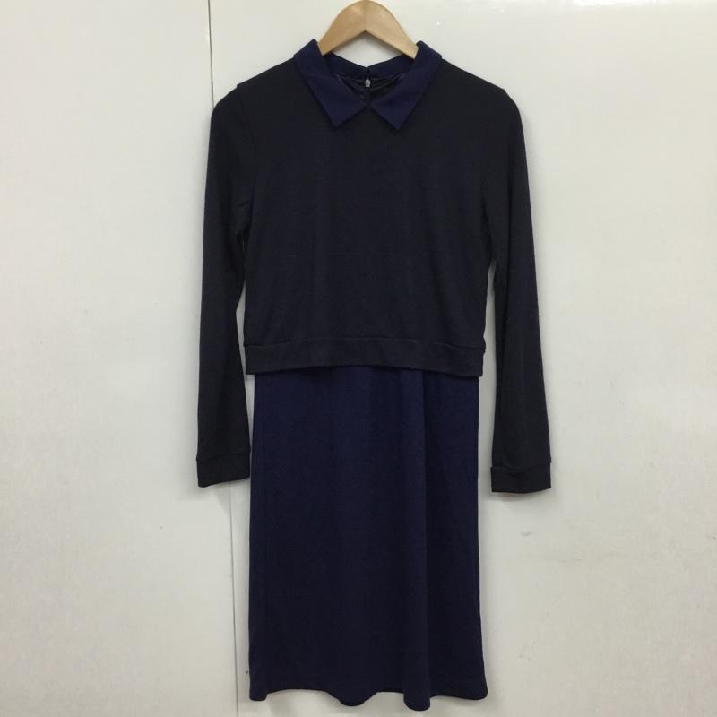 EMODA エモダ ひざ丈スカート ワンピース One-Piece Medium Skirt 041430351301 バイカラー レイヤード風【USED】【古着】【中古】10072944
