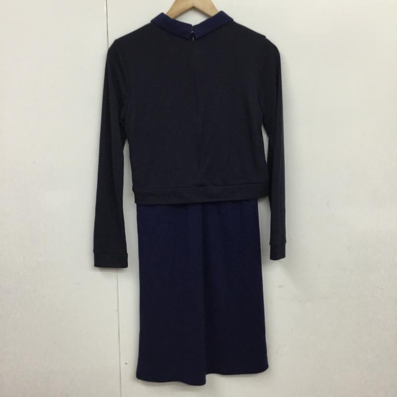 EMODA エモダ ひざ丈スカート ワンピース One-Piece Medium Skirt 041430351301 バイカラー レイヤード風【USED】【古着】【中古】10072944