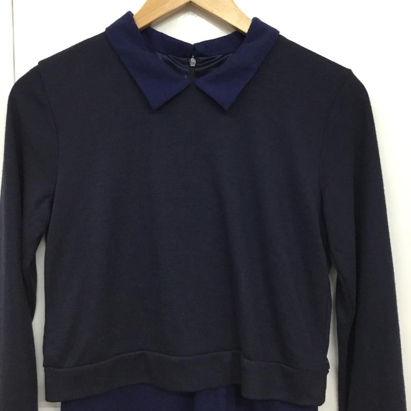 EMODA エモダ ひざ丈スカート ワンピース One-Piece Medium Skirt 041430351301 バイカラー レイヤード風【USED】【古着】【中古】10072944