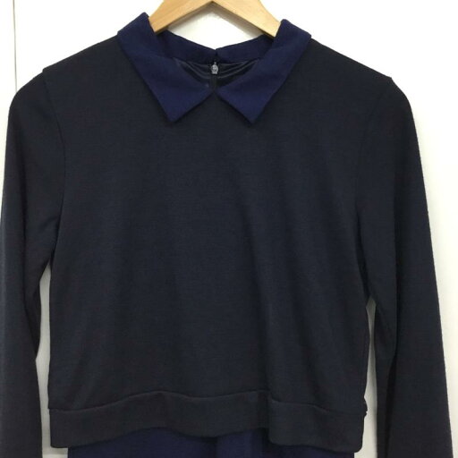 EMODA エモダ ひざ丈スカート ワンピース One-Piece Medium Skirt 041430351301 バイカラー レイヤード風【USED】【古着】【中古】10072944