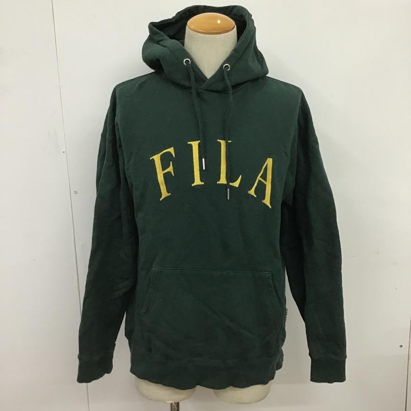 FILA フィラ 長袖 パーカー Hooded Sweatshirt, Hoodie フーディ【USED】【古着】【中古】10084561