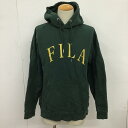 FILA フィラ 長袖 パーカー Hooded Sweatshirt, Hoodie フーディ【USED】【古着】【中古】10084561