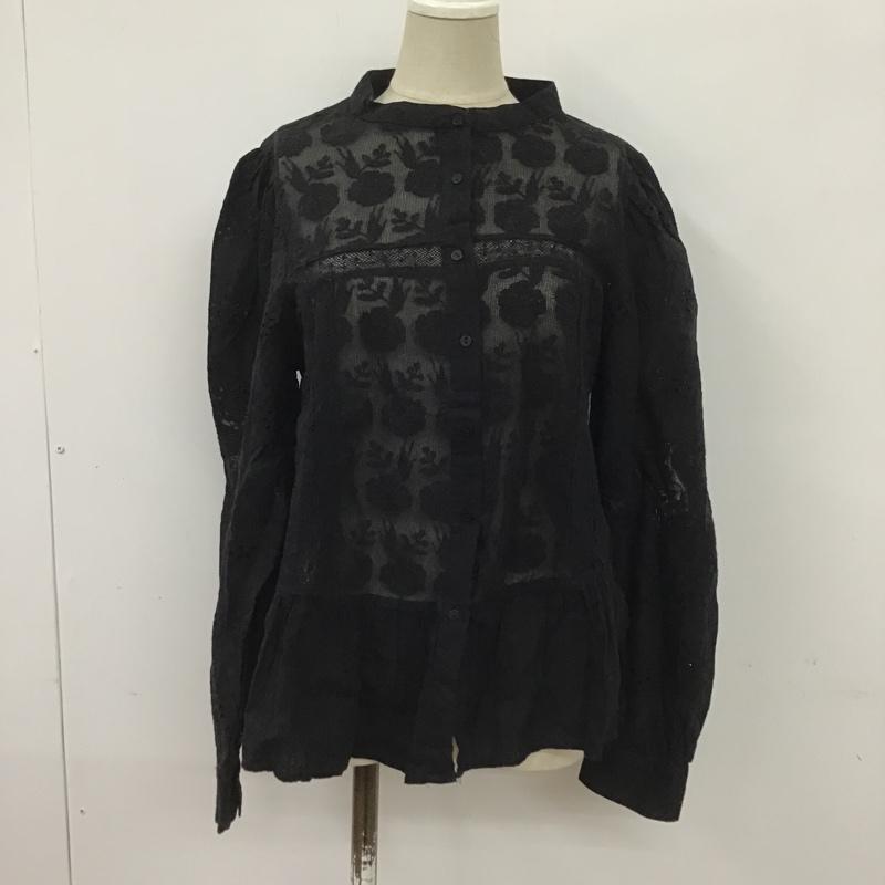 ZARA - ザラ エスニック刺繍ブラウス 長袖 ブルー×ホワイト Sの