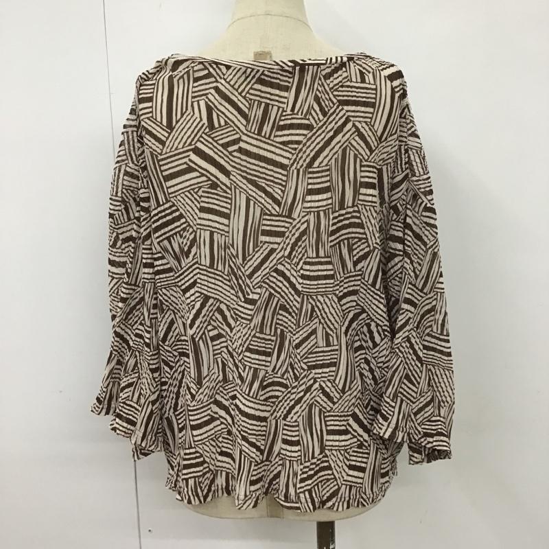 JEANASIS ジーナシス 半袖 カットソー Cut and Sewn JS063727SB メッシュプリーツショートスリーブ 総柄カットソー フレアカットソー【USED】【古着】【中古】10101270